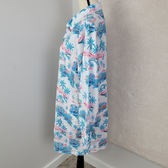 Tommy Bahama Tropical Oasis Boyfriend Shirt Swim Cover-Up Sz XL - Picture 6 of 16